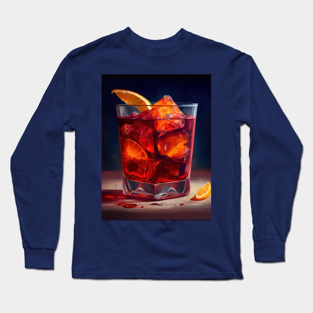 Negroni cocktail Long Sleeve T-Shirt by ABART BY ALEXST 